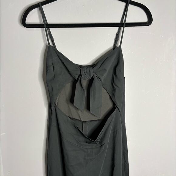 Lita Black Jumpsuit With Front Cutout & Bow Size Small - Picture 2 of 7